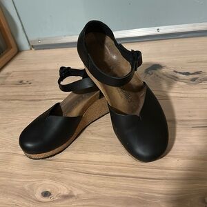 Papillio Mary Jane Clogs- Black Leather